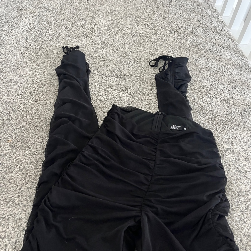 Tiger Mist Lennon Pant: Black Ruched Skinny Pants